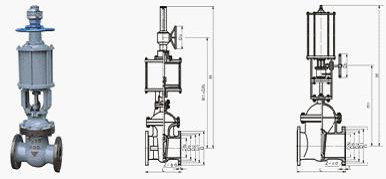 氣動(dòng)閘閥結(jié)構(gòu)圖 氣動(dòng)閘閥結(jié)構(gòu)圖